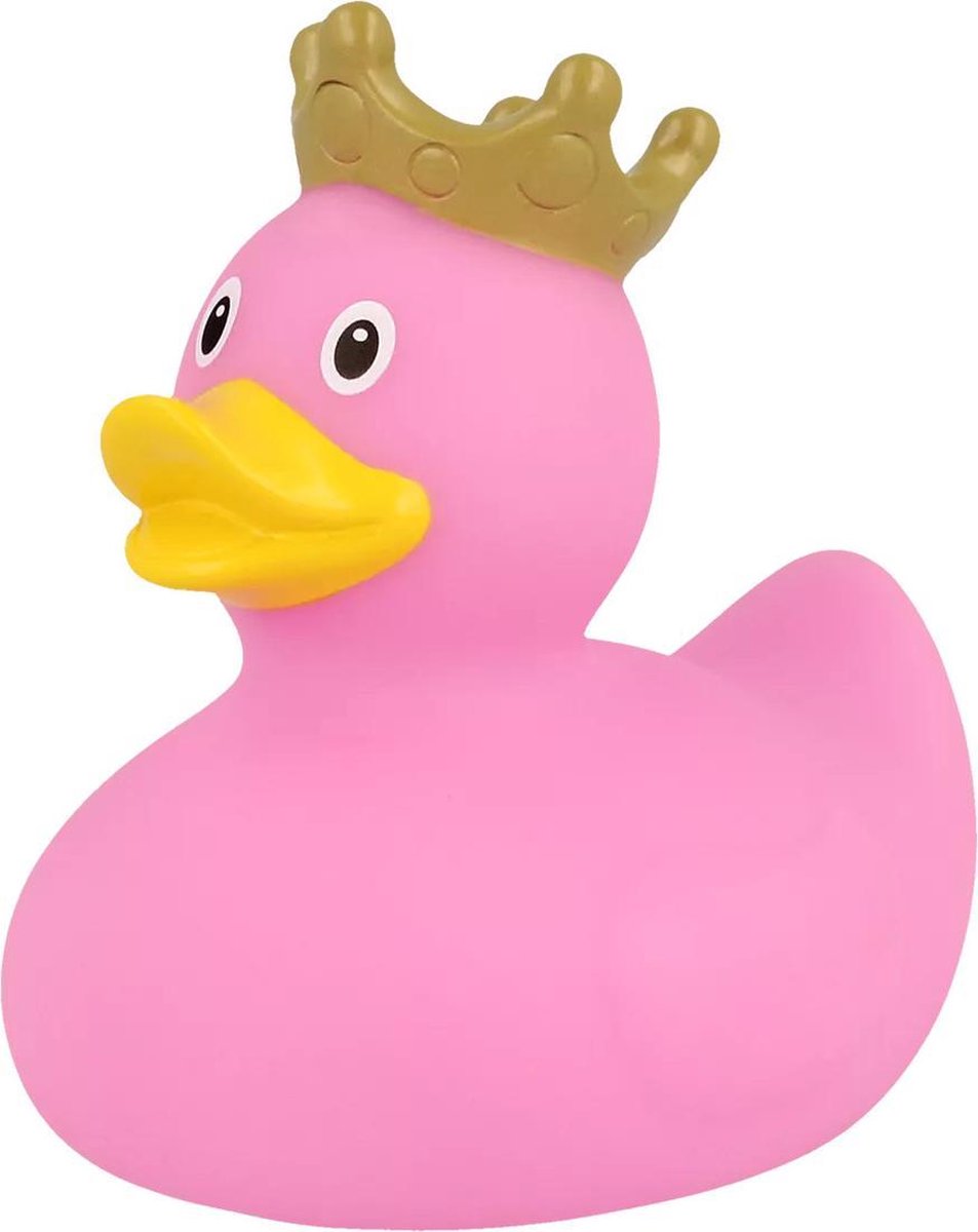 Lilalu Badeend Prinses Junior 8,5 Cm Rubber Roze/geel/goud