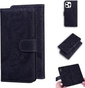 Tiger Embossing Pattern Horizontal Flip Leather Case met houder & kaartsleuven & portemonnee voor iPhone 13 Pro Max (zwart)