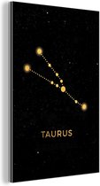 Décoration murale Métal - Peinture Aluminium Industriel - Signe du Zodiaque - Taurus - Astrologie - 80x120 cm - Dibond - Photo sur aluminium - Décoration murale industrielle - Pour le salon/chambre
