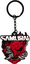 sleutelhanger Samurai Logo metaal zwart/rood