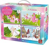 legpuzzel 4-in-1 Prinsessen en Paarden 24-50 stukjes