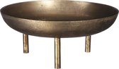 House of Seasons Bolero Schaal op Voet - H14 x Ø32 cm - Goud