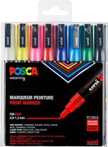 Uni Posca Stiften Standard Colors - 8 stiften - PC3M 0.9-1.3 mm lijn