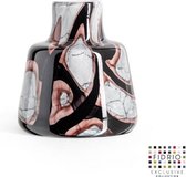 Design vaas Toscany small - Fidrio ONYX FLAME - glas, mondgeblazen bloemenvaas - diameter 5 cm hoogte 15 cm