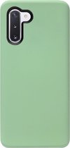 - ADEL Premium Siliconen Back Cover Softcase Hoesje Geschikt voor Samsung Galaxy Note 10 Plus - Lichtgroen