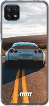 6F hoesje - geschikt voor Samsung Galaxy A22 5G -  Transparant TPU Case - Silver Sports Car #ffffff