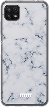 6F hoesje - geschikt voor Samsung Galaxy A22 5G -  Transparant TPU Case - Classic Marble #ffffff