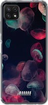 6F hoesje - geschikt voor Samsung Galaxy A22 5G -  Transparant TPU Case - Jellyfish Bloom #ffffff