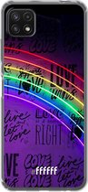 6F hoesje - geschikt voor Samsung Galaxy A22 5G -  Transparant TPU Case - Love is Love #ffffff
