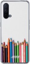 6F hoesje - geschikt voor OnePlus Nord CE 5G -  Transparant TPU Case - Pencils #ffffff