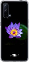6F hoesje - geschikt voor OnePlus Nord CE 5G -  Transparant TPU Case - Purple Flower in the Dark #ffffff