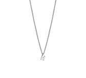 YO&NO - Ketting - Zilver - Gourmet - letter H -  1,1 mm -  41 + 5 cm - Gerhodineerd - Zilver 925