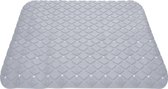 Anti-slip badmat licht grijs 55 x 55 cm vierkant - Badkuip mat - Grip mat voor in douche of bad