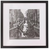 Ingelijste poster zwart wit Amsterdam vintage