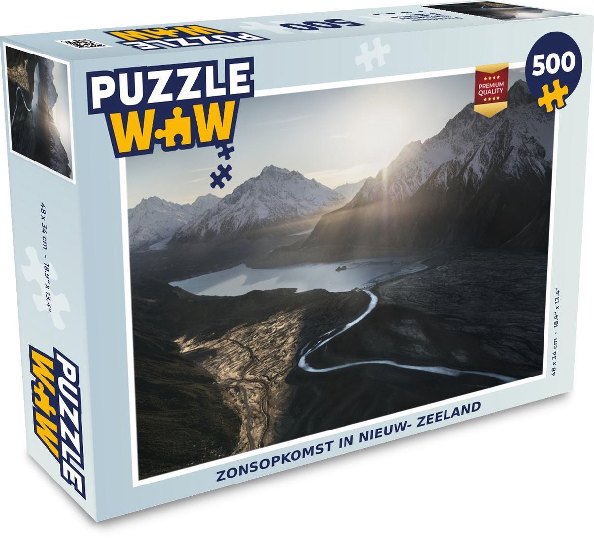 Afbeelding van product PuzzleWow  Puzzel Zonsopkomst in Nieuw- Zeeland - Legpuzzel - Puzzel 500 stukjes