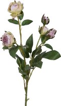 Viv! Home Luxuries Roos mini - 2 stuks - zijden bloem - lila paars - 44cm