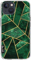 Casetastic Apple iPhone 13 Hoesje - Softcover Hoesje met Design - Deep Emerald Print