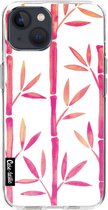 Casetastic Apple iPhone 13 Hoesje - Softcover Hoesje met Design - Pink Bamboo Pattern Print