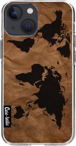 Casetastic Apple iPhone 13 mini Hoesje - Softcover Hoesje met Design - World Map Print