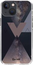Casetastic Apple iPhone 13 mini Hoesje - Softcover Hoesje met Design - Galaxy Triangles Print
