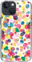 Casetastic Apple iPhone 13 mini Hoesje - Softcover Hoesje met Design - Watercolor Confetti Print