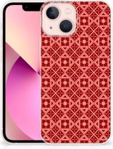 GSM Hoesje geschikt voor iPhone 13 mini Hoesje met Tekst Batik Red