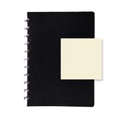 Atoma notebook PUR formaat A4 effen zwart leder 144 bladzijden