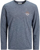 Jack & Jones T-shirt Jjlight Tee Ls Crew Neck 12189138 Navy Blazer/reg Mannen Maat - L