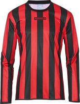 Masita | Sportshirt Barça Lange Mouw Dames & Heren Shirt Licht - Stevig - 100% Polyester - BLACK/RED - 164