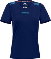 Masita | Sportshirt Dames Korte Mouw - Climatech Stevig & Ademend - Teamlijn Porto - NAVY/SKY BLUE - 34