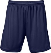 Masita | Sportbroek Heren & Dames - Short Bogota - Sportbroek met binnenbroek - Voetbalbroek 100% polyester Duurzaam - Vochtregulerend - NAVY BLUE - 128