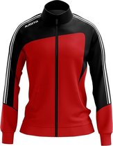 Masita | Trainingsjack Dames - Forza Sportvest - Warm bij Koud weer - Steekzakken - RED/BLACK - 40