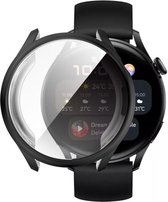 Huawei Watch 3 Hoesje Hard Plastic Bumper met Tempered Glass Zwart