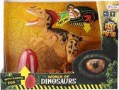 speelset dinosaurus met geluid junior geel 2-delig