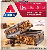 Atkins | Meal Bar | Chocolate Peanut Fudge Granola | 5 x 48g  | Snel afvallen zonder poespas!