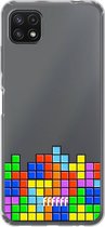 6F hoesje - geschikt voor Samsung Galaxy A22 5G -  Transparant TPU Case - Tetris #ffffff