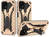 Voor Samsung Galaxy A22 4G schokbestendig TPU + pc-beschermhoes met houder (goud)