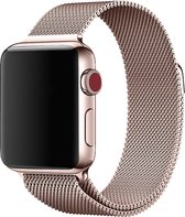 Shop4 - Bandje voor Apple Watch 7 41mm - Metaal Goud