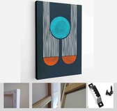 Mid Century Modern Design. A trendy set of Abstract Hand Painted Illustrations for Wall Decoration, Social Media Banner, Brochure Cover Design - Modern Art Canvas - Vertical - 1952
