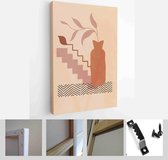 Modern Abstract Art Organic Illustration. Set of aesthetic bauhaus painting wall art for house decoration - Modern Art Canvas - Vertical - 1979802776 - 80*60 Vertical