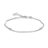 Twice As Nice Armband in zilver, 3 staafjes en zirkonia 16 cm+3 cm