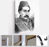 Abdulhamid II portrait, Ottoman sultan from 1876 to 1909, who autocratically rules the reform movement of Tanzimat (Reorganization) reached its climax and adopted a policy of Pan-I