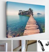 Bright spring view of Cameo Island. Picturesque morning scene on Port Sostis, Zakinthos island, Greece, Europe - Modern Art Canvas - Horizontal - 1048185397 - 80*60 Horizontal