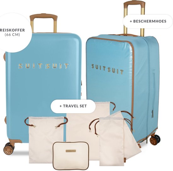 SUITSUIT - Fab Seventies - Reef Water Blue - Special Travel Set (66 cm) |  bol.com