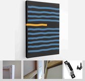 Set of minimalistic geometric posters with dynamic line elements. Modern contemporary trendy abstract creative templates vector illustration - Modern Art Canvas - Vertical - 1804841644 - 40-3