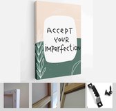 Self-confidence quote vector design on a US Letter size banner, wall art with abstract botanical background - Modern Art Canvas - Vertical - 1761328064 - 50*40 Vertical