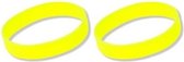 10x Siliconen armbandjes neon geel