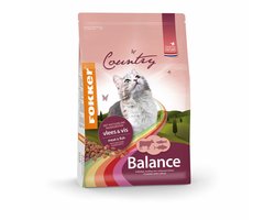 3x Fokker Country Balance Kattenvoer Vlees & Vis 2,5 kg