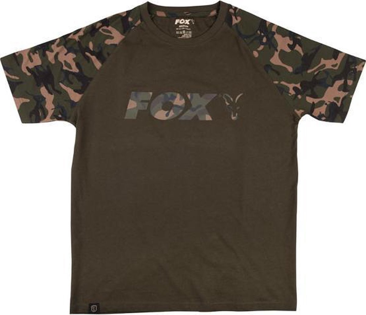 Fox Camouflage/Khaki Print T-shirt - Maat L - Khaki