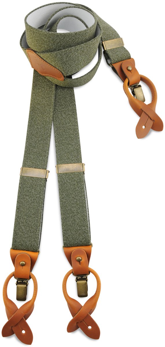 Sir Redman - Bretels - bretels Denim Urban groen - groen
